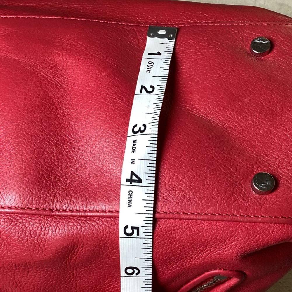 Marc New York Andrew Marc Red Pebbled Leather Large satchel, shoulder/crossbody - Picture 13 of 15